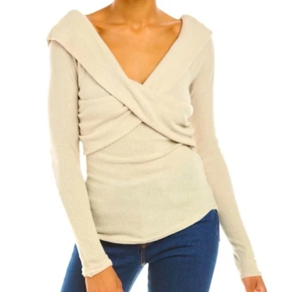 Free People Marley Long Sleeve Top Cream - Picture 1 of 10
